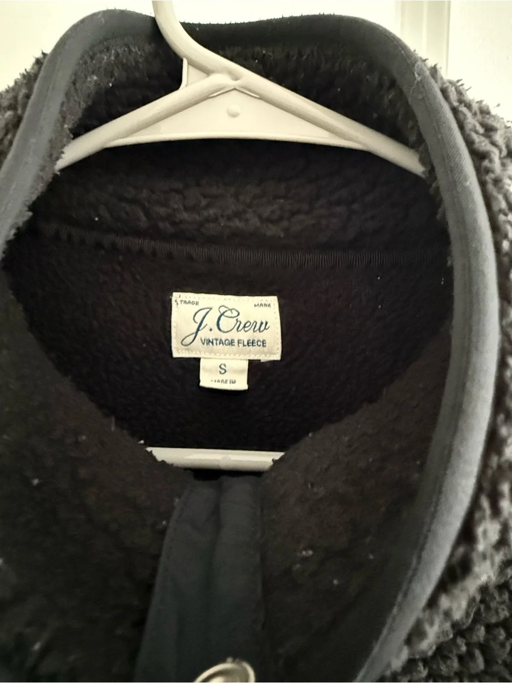 J. Crew Men's Charcoal Gray Sherpa Turtleneck Pullover